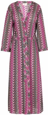 IZIA Šaty  žltá / tmavozelená / ružová / biela