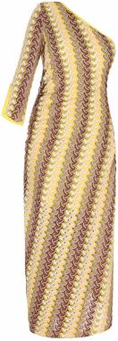 IZIA Letné šaty  hnedá / svetložltá / svetloružová / biela