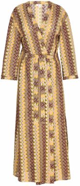 IZIA Šaty  hnedá / žltá / zelená / biela