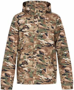 COSIMON Prechodná bunda  hnedá / brokátová / svetlohnedá / kaki