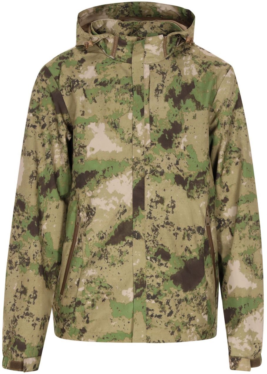 OCY Prechodná bunda  béžová / tmavohnedá / kaki / zelená melírovaná