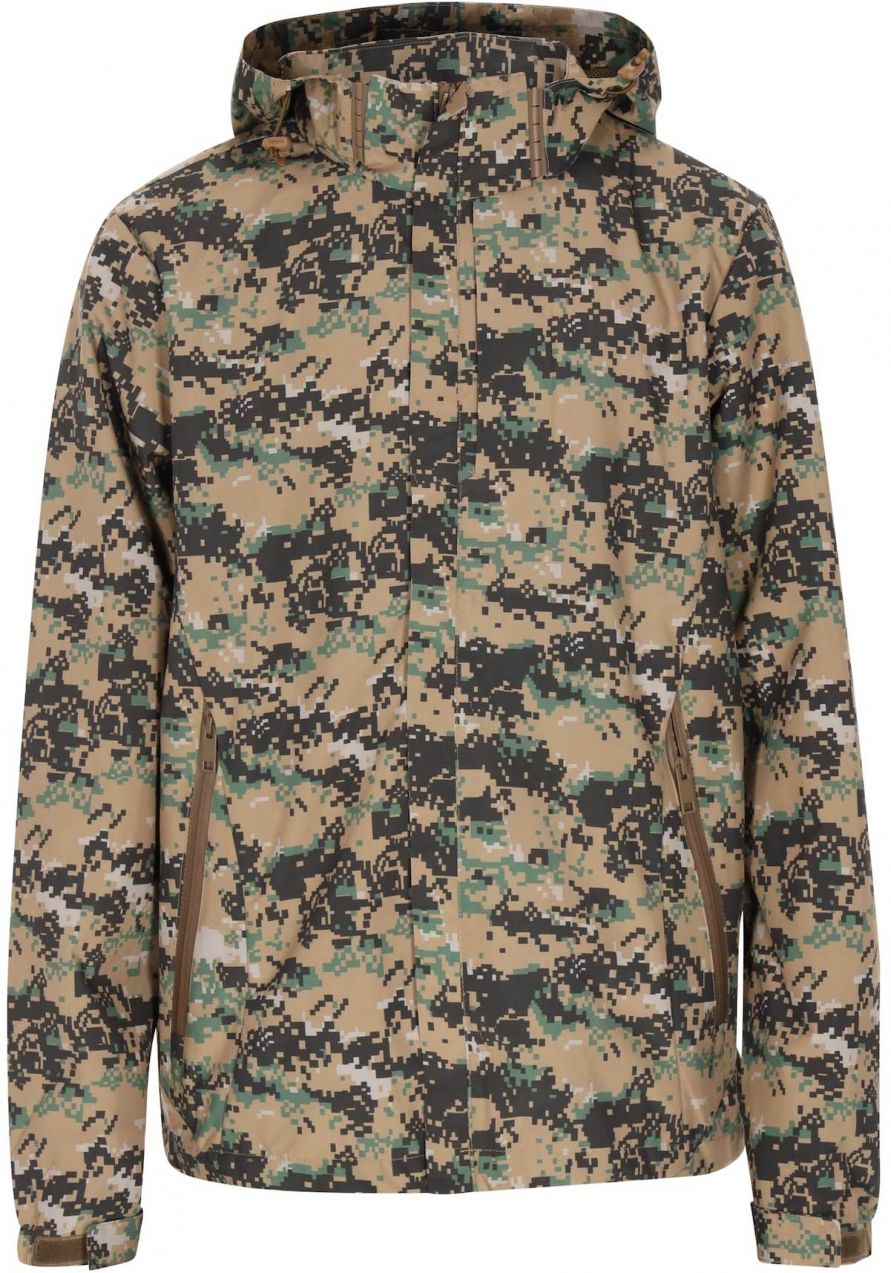 BRAELYN Prechodná bunda  hnedá / kaki / tmavozelená