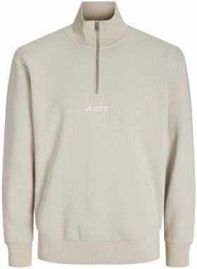 aprel Mikina  sivobéžová / šedobiela