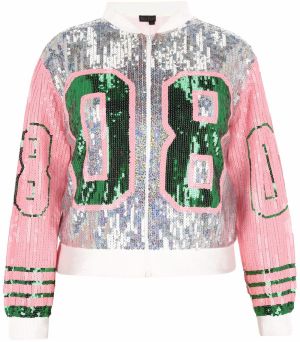 NAEMI Prechodná bunda  trávovo zelená / neónovo ružová / strieborná