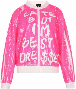 NAEMI Prechodná bunda  ružová / biela