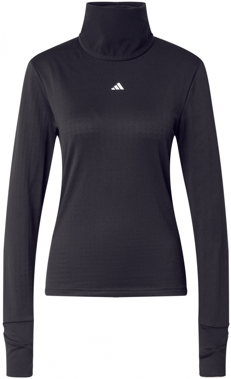 ADIDAS PERFORMANCE Funkčné tričko 'TECHFIT COLD.RDY Funnel Neck Long Sleeve'  čierna / biela