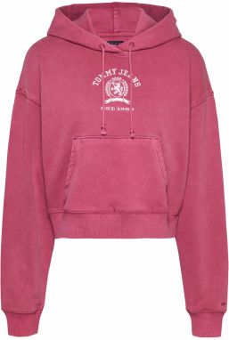 Tommy Jeans Mikina 'VARSITY'  burgundská / biela