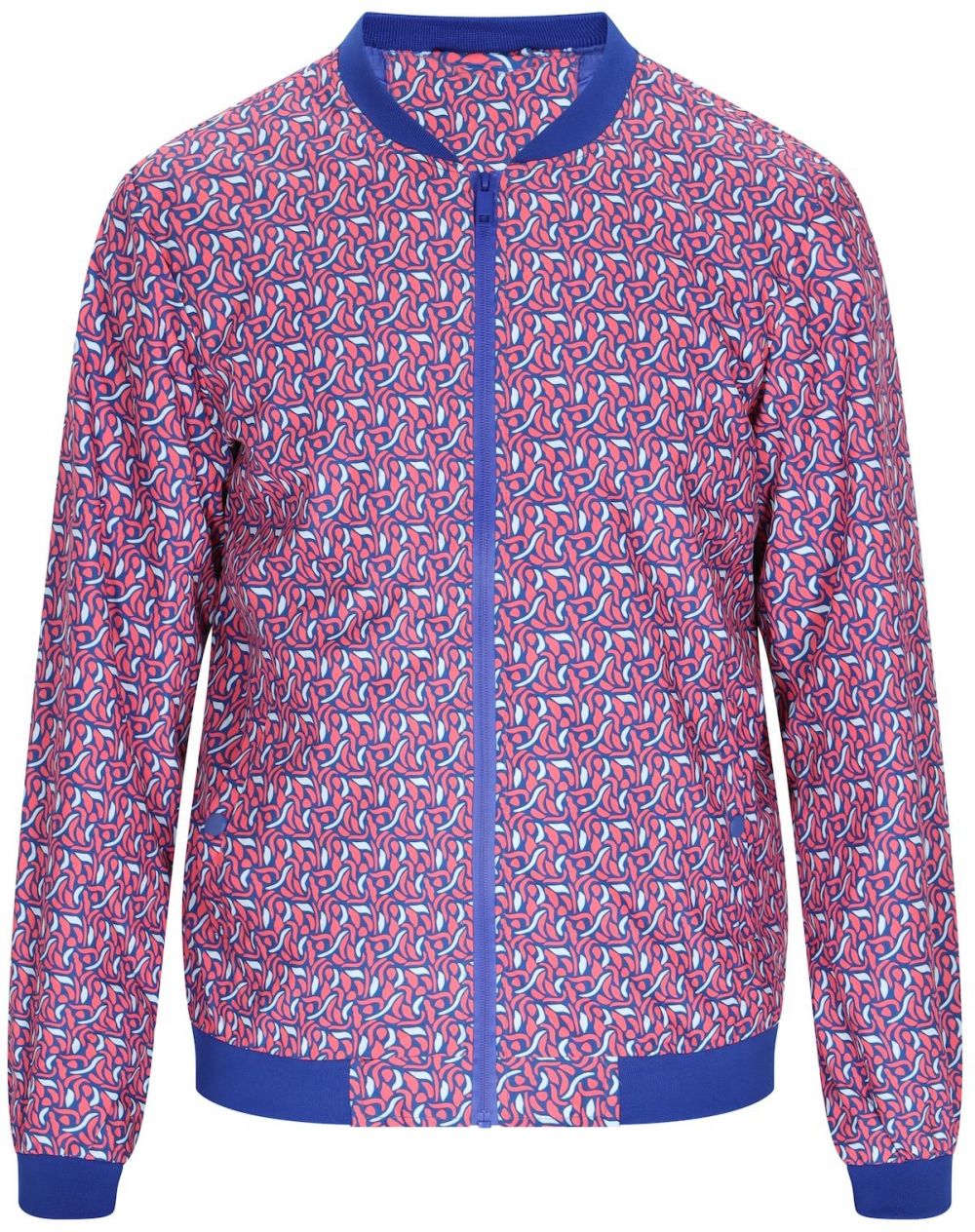 COSIMON Prechodná bunda  modrá / svetlomodrá / koralová