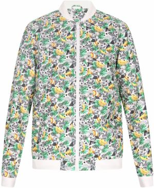 COSIMON Prechodná bunda  žltá / tmavosivá / zelená / biela