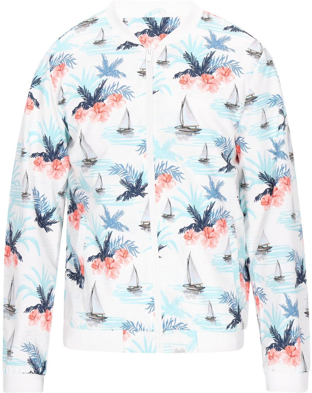 COSIMON Prechodná bunda  námornícka modrá / svetlomodrá / koralová / biela