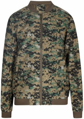 OCY Prechodná bunda  kaki / tmavozelená / čierna / šedobiela