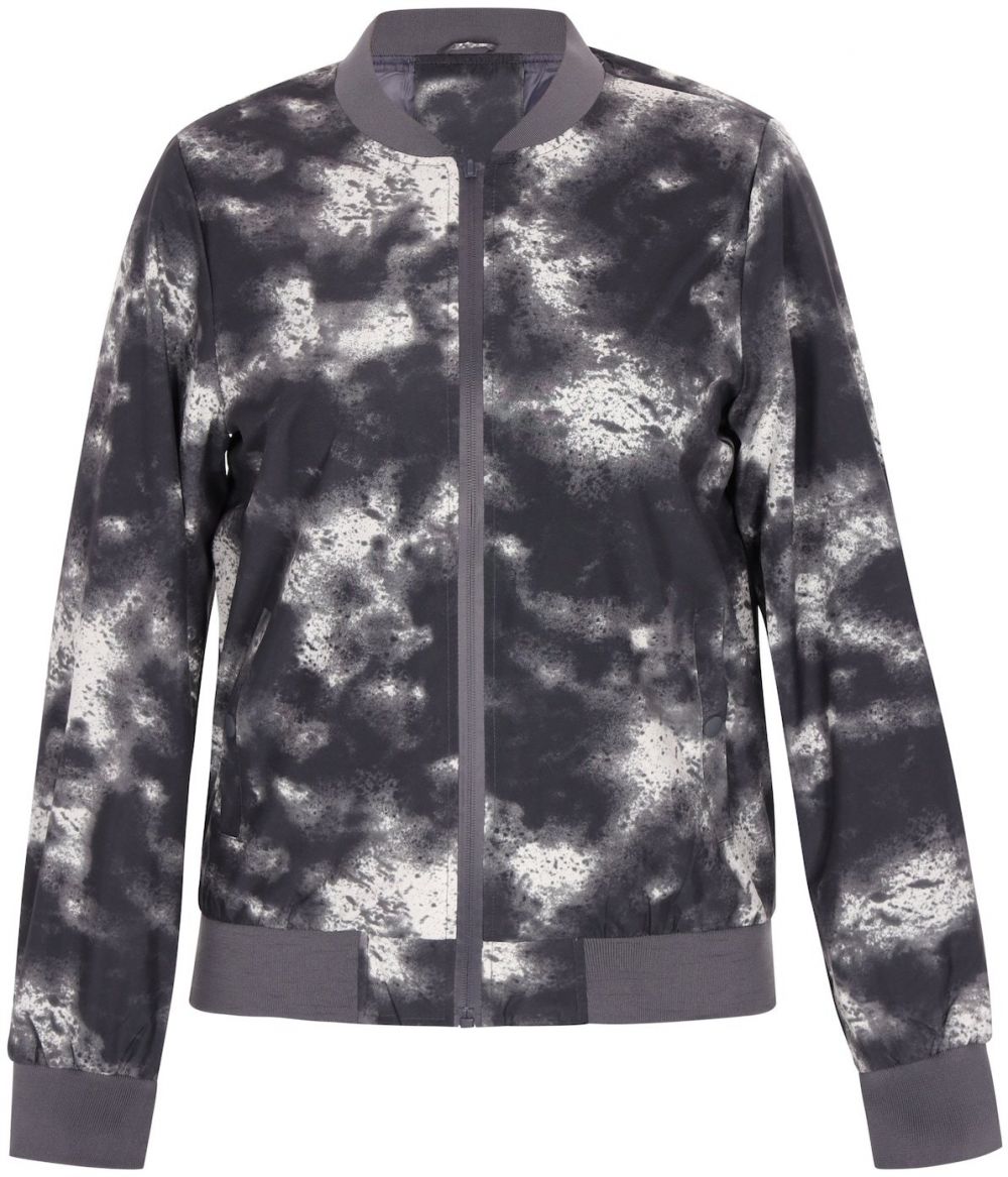 NALLY Prechodná bunda  tmavosivá / biela