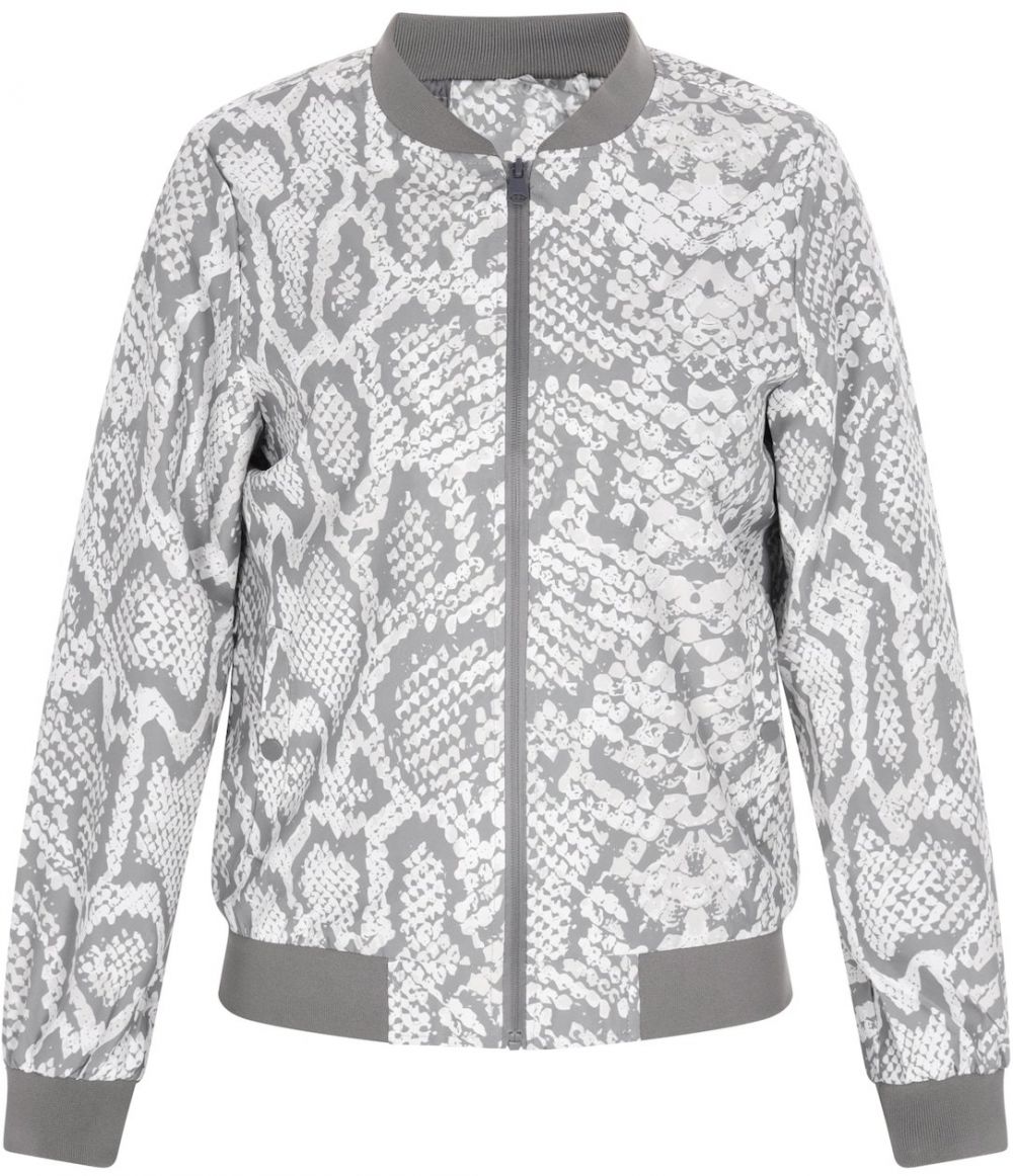 NALLY Prechodná bunda  sivobéžová / svetlosivá / biela