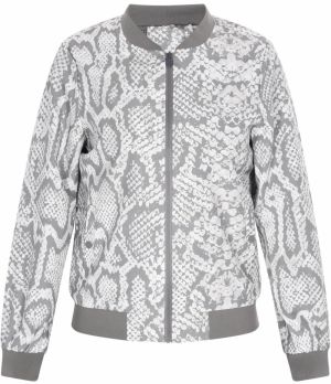 NALLY Prechodná bunda  sivobéžová / svetlosivá / biela