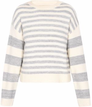 SANIKA Sveter  krémová / svetlosivá