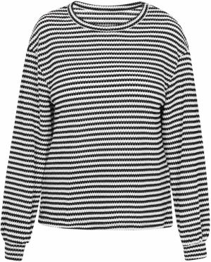 SANIKA Sveter 'Everyday Fashion'  čierna / biela