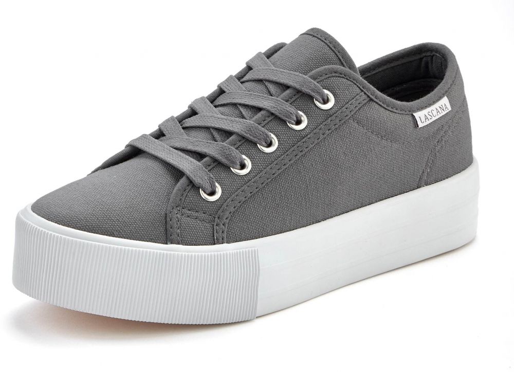 LASCANA Nízke tenisky  tmavosivá