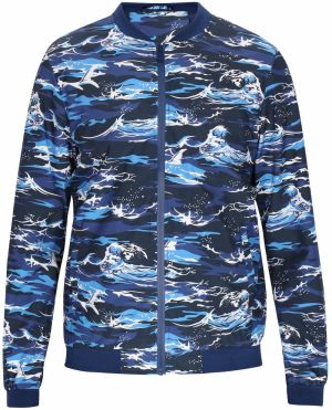 OCY Prechodná bunda  modrá / námornícka modrá / svetlomodrá / biela