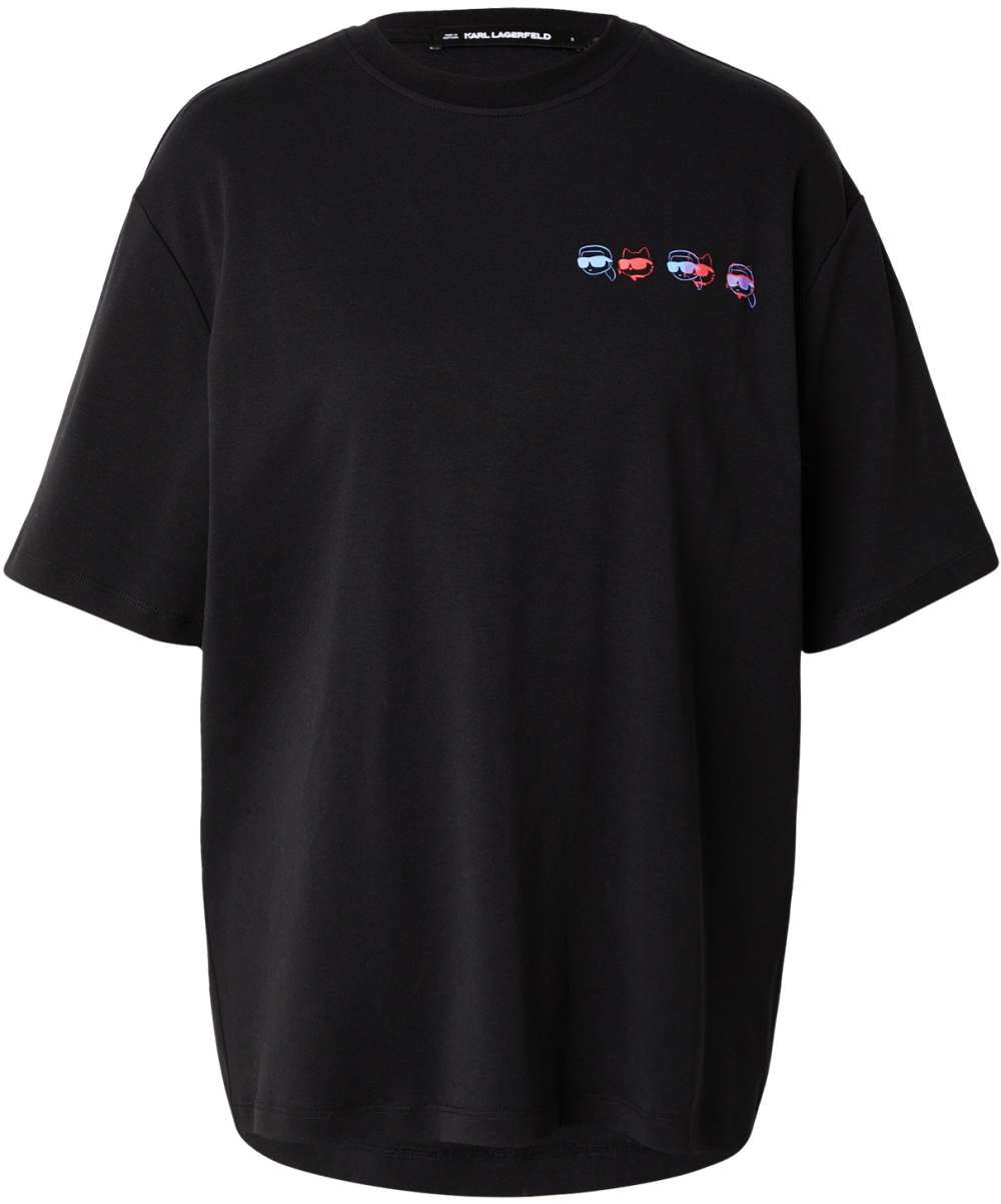 Karl Lagerfeld Tričko 'IKON'  opálová / svetlofialová / svetločervená / čierna