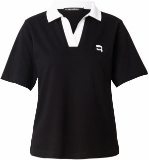 Karl Lagerfeld Tričko 'IKON'  čierna / biela