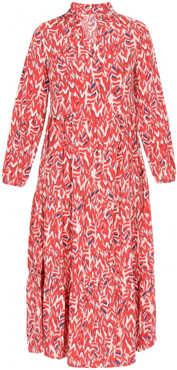 Usha Šaty  krémová / námornícka modrá / oranžová