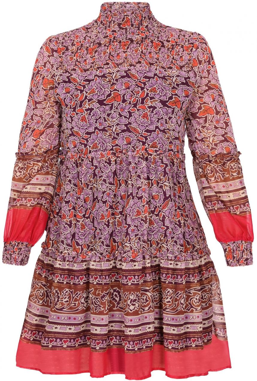 Gaya Šaty  orchideová / cyklaménová / homárová / biela ako vlna