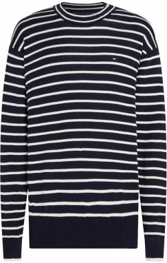 TOMMY HILFIGER Sveter 'Breton'  tmavomodrá / biela