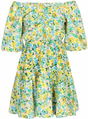 MYMO Letné šaty  žltá / zelená / zmiešané farby