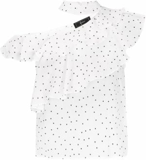 faina Blúzka  čierna / šedobiela