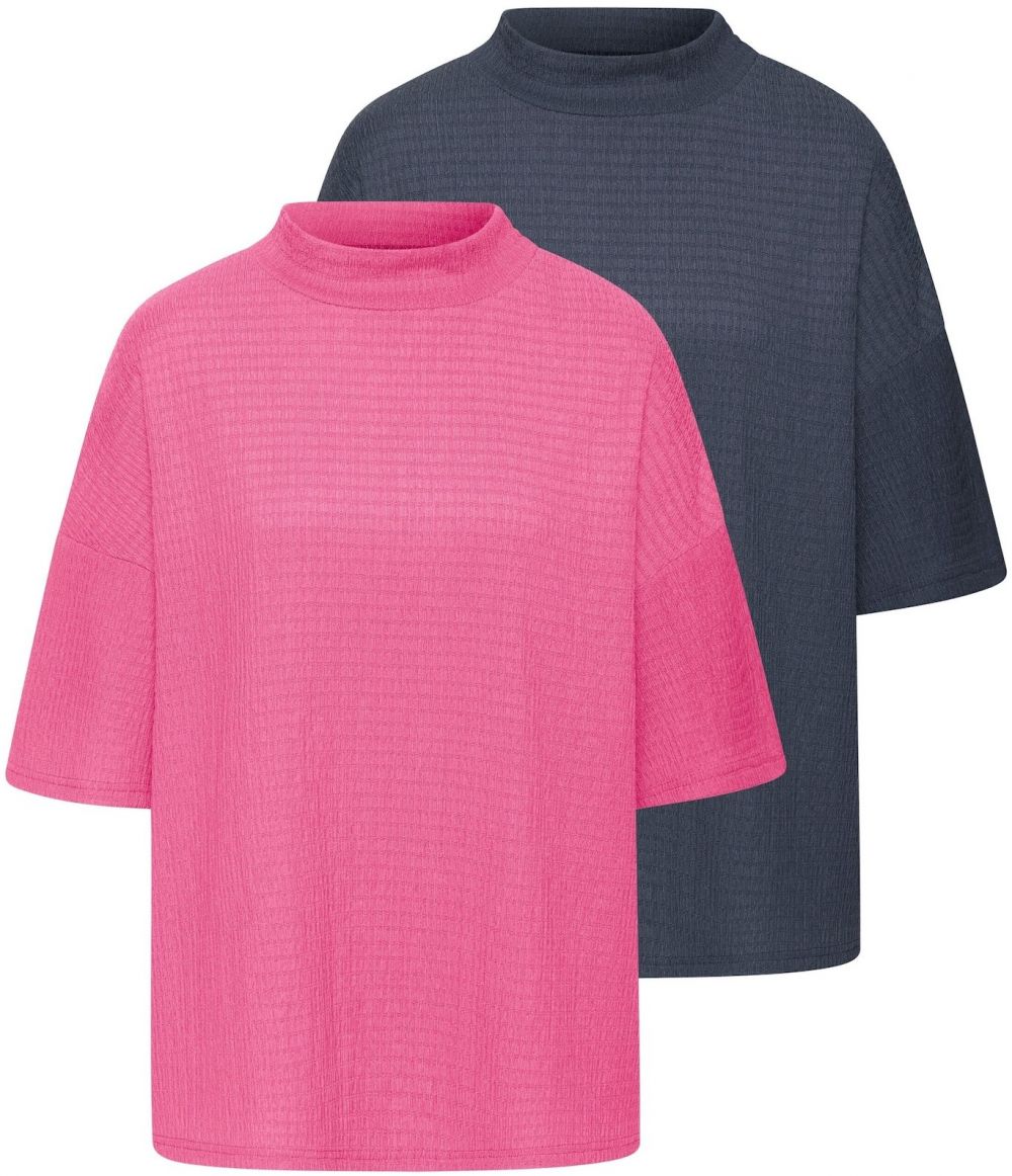 LASCANA Tričko  námornícka modrá / ružová