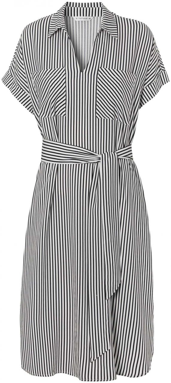 TATUUM Šaty 'Ikala'  čierna / biela
