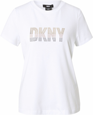 DKNY Tričko  bronzová / čierna / biela