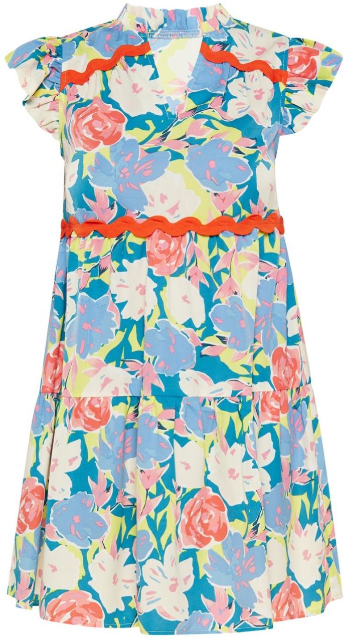 Usha Letné šaty 'Fashion Look'  modrozelená / svetlomodrá / ružová / biela