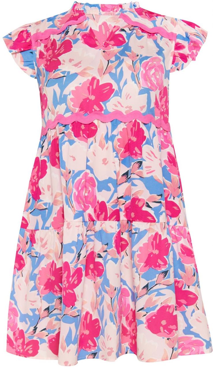 Usha Letné šaty 'Fashion Look'  kráľovská modrá / ružová / pastelovo ružová / biela