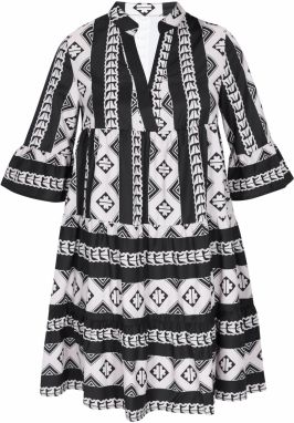 NAEMI Šaty 'Fashion Look'  čierna / biela