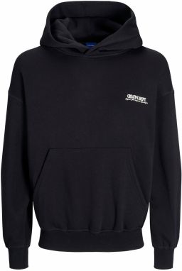 JACK & JONES Mikina 'JWHROXBURY'  čierna / biela