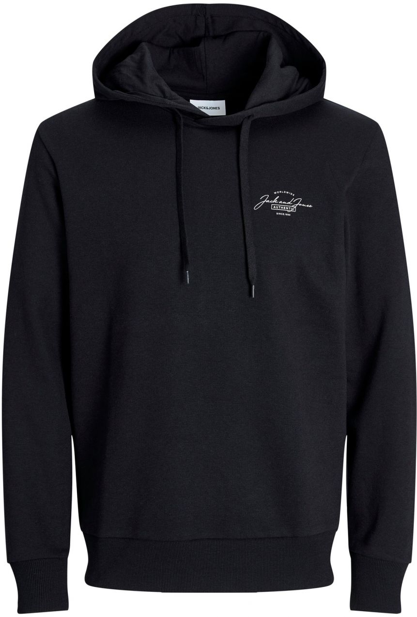 JACK & JONES Mikina 'JWHFERRIS'  čierna / biela