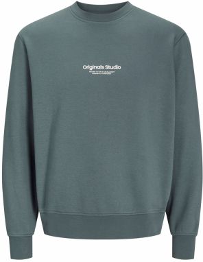 JACK & JONES Mikina 'JWHVESTERBRO'  modrosivá / biela