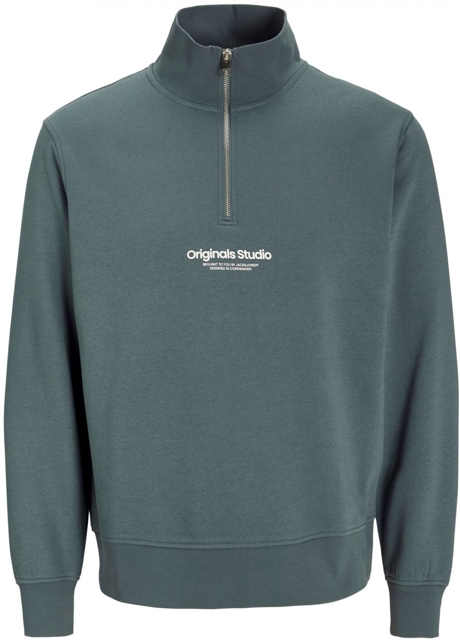 JACK & JONES Mikina 'JWHVESTERBRO'  modrosivá / biela