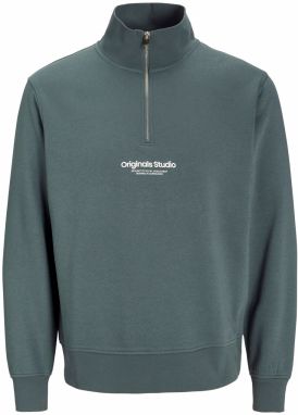 JACK & JONES Mikina 'JWHVESTERBRO'  modrosivá / biela