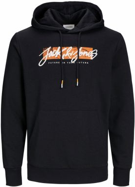 JACK & JONES Mikina 'JWHTILEY'  oranžová / čierna / biela