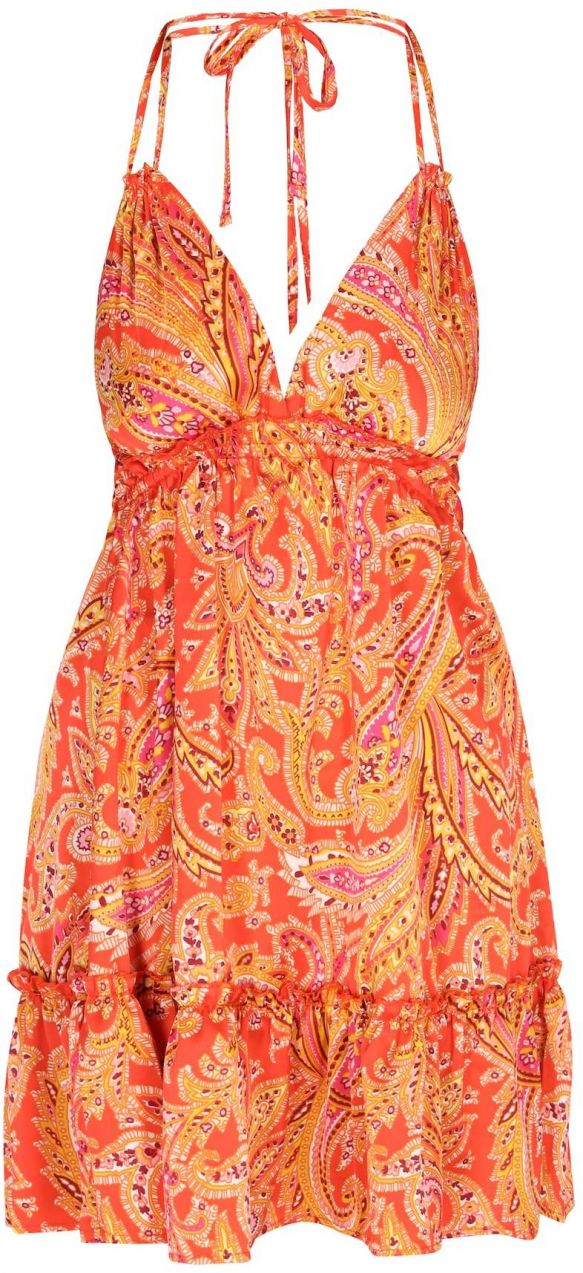 ebeeza Šaty 'Spring Summer'  hnedá / žltá / oranžová / ružová