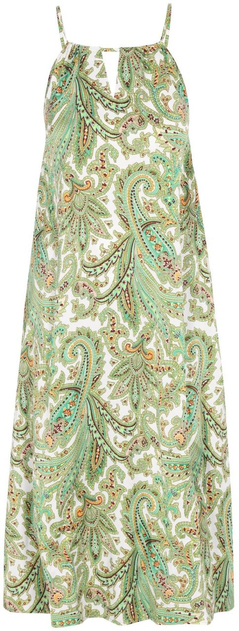 ebeeza Šaty  svetlozelená / tmavooranžová / biela