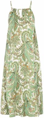 ebeeza Šaty  svetlozelená / tmavooranžová / biela