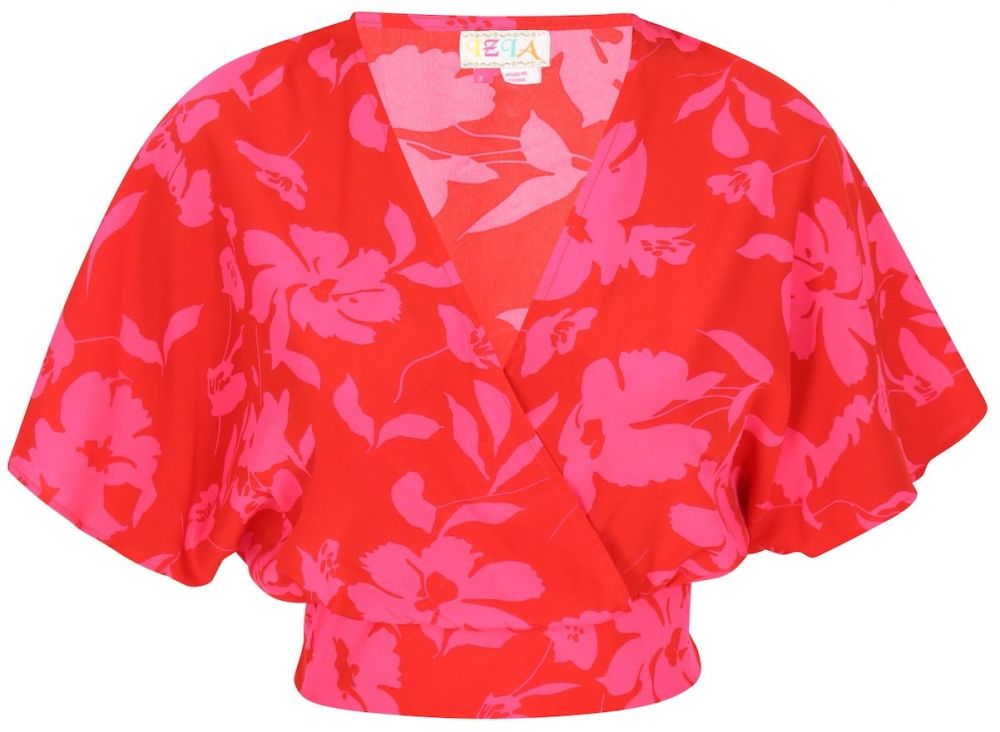 ebeeza Blúzka 'Fashion Look'  svetloružová / červená