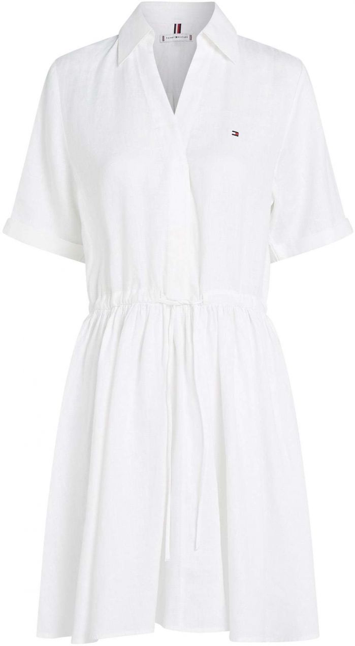 TOMMY HILFIGER Košeľové šaty 'ESS'  biela