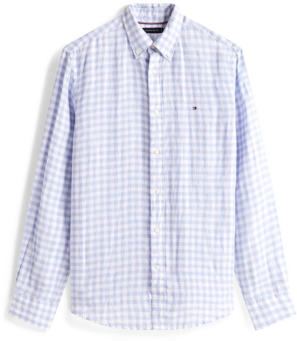 TOMMY HILFIGER Košeľa 'ESSENTIAL'  svetlomodrá / biela