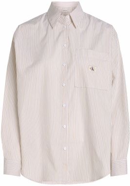 Calvin Klein Jeans Blúzka  farba ťavej srsti / biela