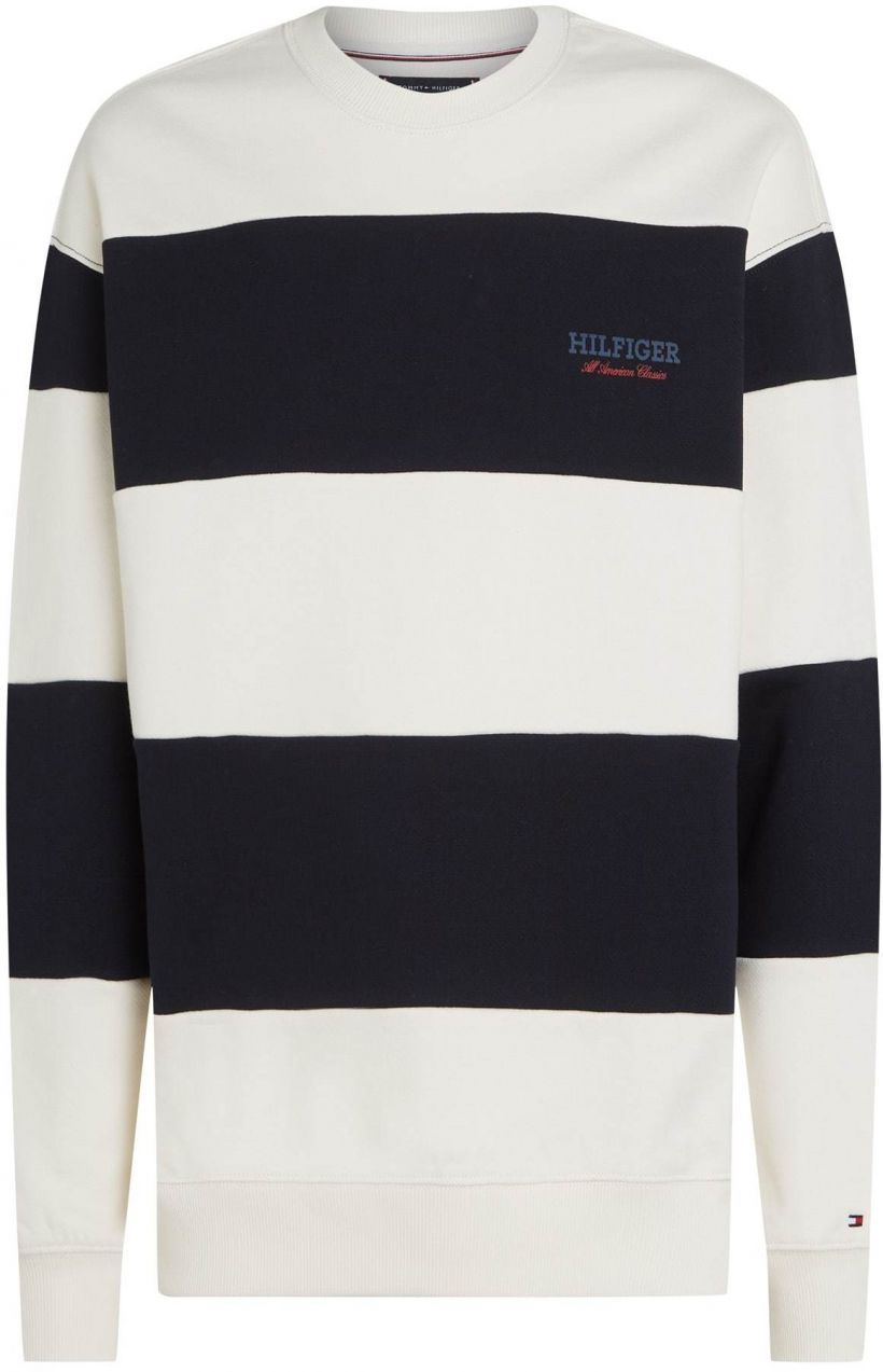 TOMMY HILFIGER Mikina  námornícka modrá / biela ako vlna