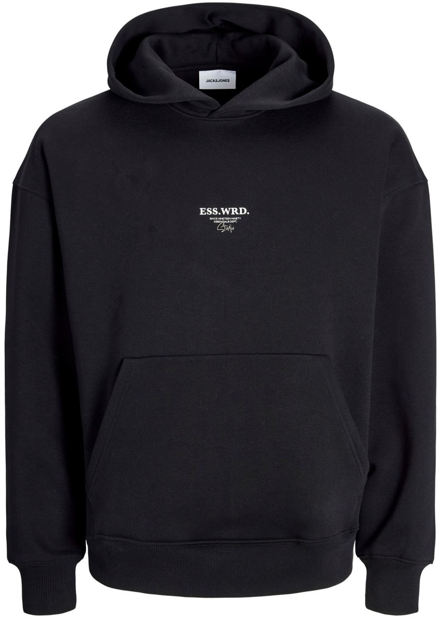 JACK & JONES Mikina 'JJEUrban Edge Studio'  čierna / biela